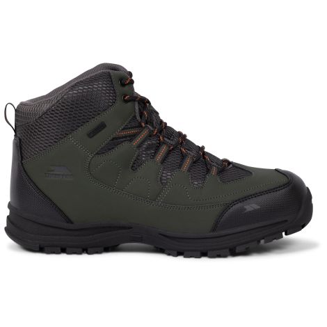 Mens Mid Waterproof Hiking Boots Finley in Dark Green