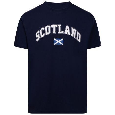 Printed Scotland Top Lochran in Navy