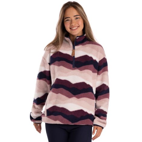 Womens 1/2 Zip Sherpa Fleece Ovie in Mountain Print