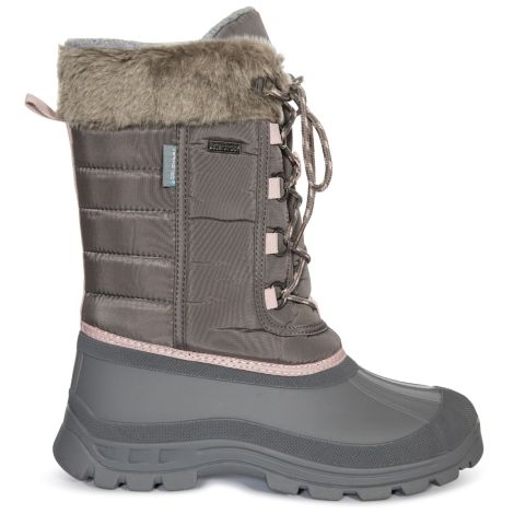 Stavra II Women's Insulated Waterproof Snow Boots in Grey, Front view of footwear