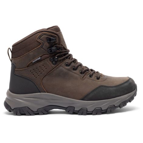 Mens Walking Boots Stride in Dark Brown