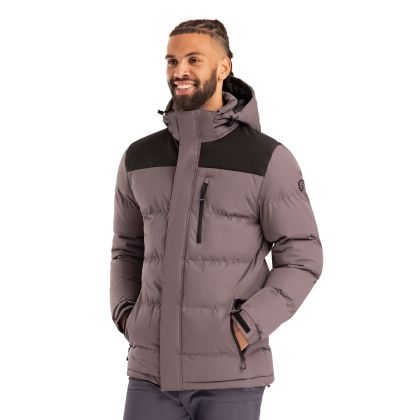 Mens Casual Jacket Ahmor in Mid Grey, Front view on mannequin