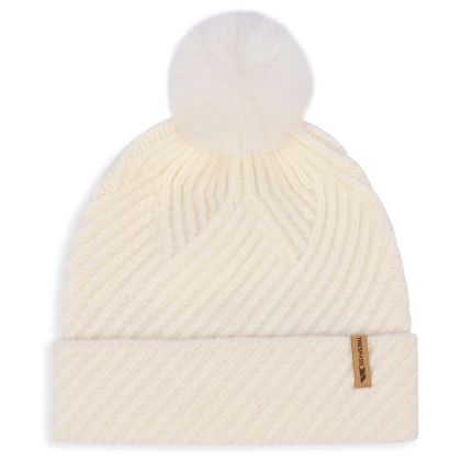 Womens Knitted Hat Anala in Ghost