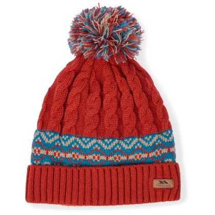 Men s Knitted Hat Andrews in SALSA, Hat at angled view