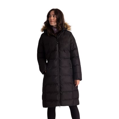 Womens Casual Padded Jacket Audible in Black, Front view on mannequin