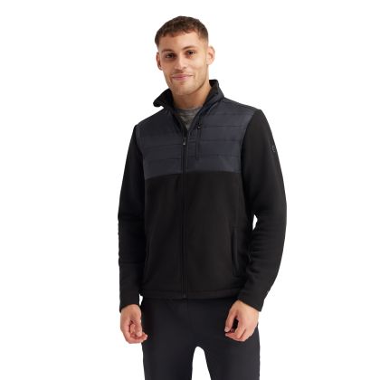 Mens Hybrid Fleece Jacket Bob in Black