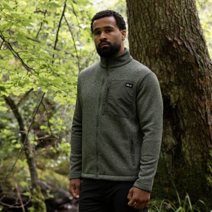 DLX Mens Fleece Boyle in Moss Marl
