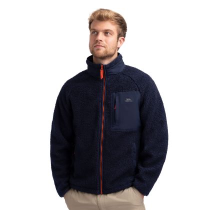 Mens Fleece Jacket Brookes in Navy