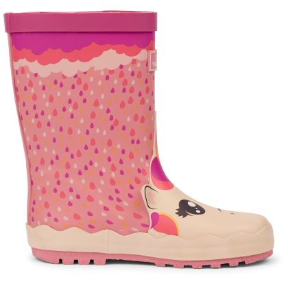 Kids Welly Boots Character in Unicorn Pink