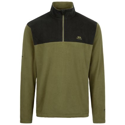 Mens Microfleece  Curtiston in Dark Vine, Front view on mannequin