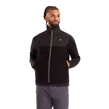 Mens Active Gilet Eboy in Black, Front view on mannequin