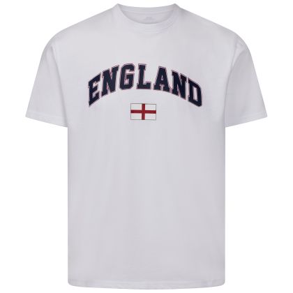 Printed England Top Fenlock in White