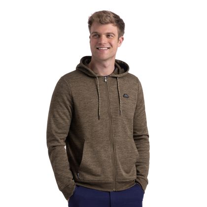 Mens Casual Hoodie Fewston in Marshland Marl, Front view on mannequin