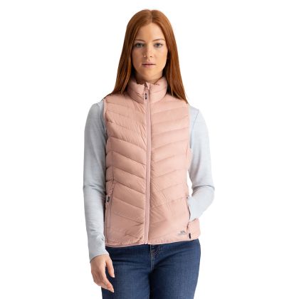 Trespass Womens Down Gilet Giana In Misty Rose