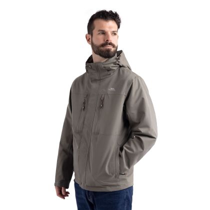 Mens Storm Flap Waterproof Jacket Griminish in Green Smoke