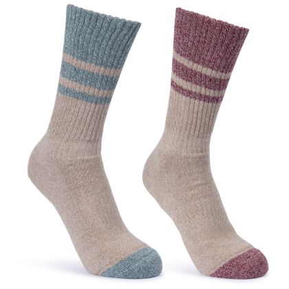 Unisex Walking Socks Hadley in Spruce green/dark cherry