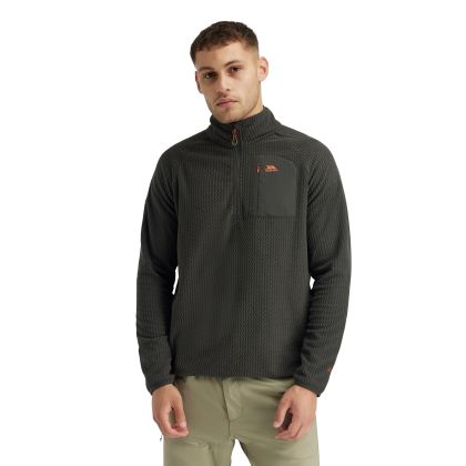 Mens 1/2 Zip Fleece Harry in Charcoal