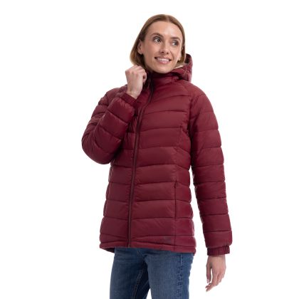 Womens Padded Jacket Kaleena in Dark Cherry