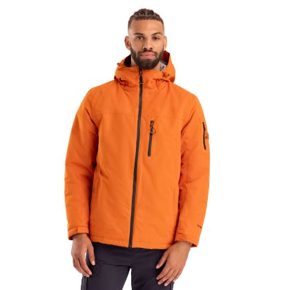 Mens Padded Waterproof Jacket Kirkbost in Orange Spice