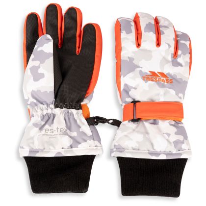 Kids Snow Gloves Laggan in Grey Camo