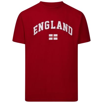 Printed England Top Fenlock in Red