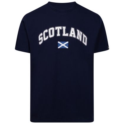 Printed Scotland Top Lochran in Navy