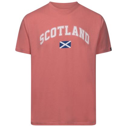 Printed Scotland Top Lochran in Peachpink