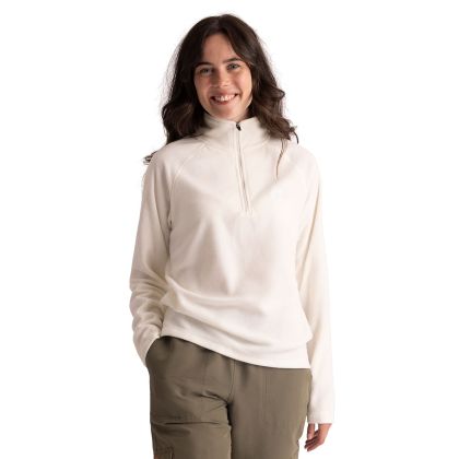 Womens Half Zip Fleece Luiston in Ghost, Front view on mannequin