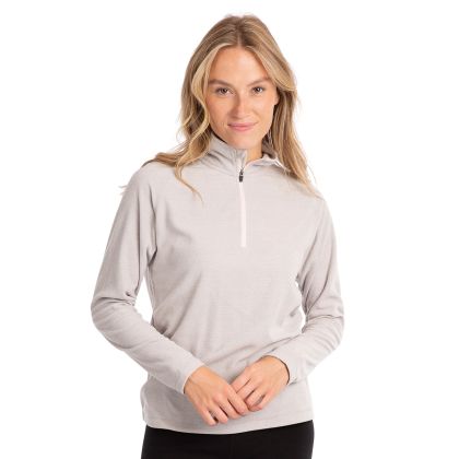 Trespass Womens Fleece Meadows in PALE GREY, Front view on mannequin
