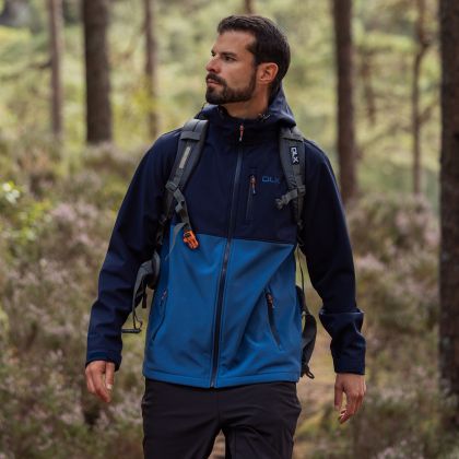 DLX Mens Softshell Jacket Flanagan in Navy