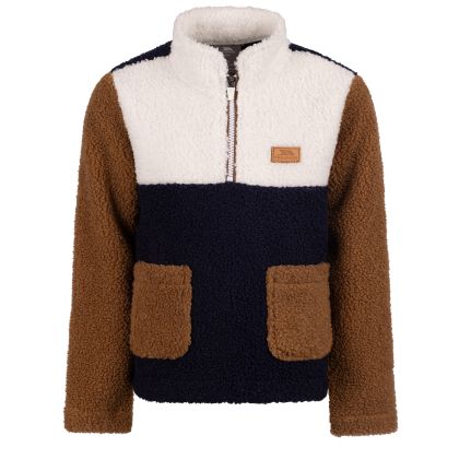Kids Half Zip Fleece Mitta in Navy