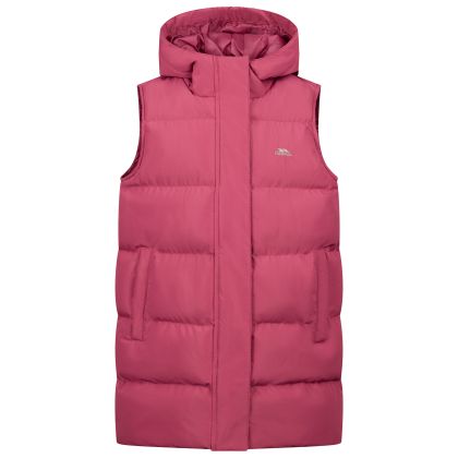 Girls Longer Length Gilet Moyra in Rose Blush