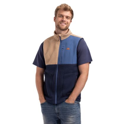 Mens Fleece Gilet North in Beige
