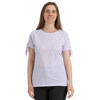 Womens Printed T-Shirt Penelope in Gelsomino Stripe Bee Print