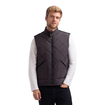 Mens Casual Gilet Plato in Dark Grey