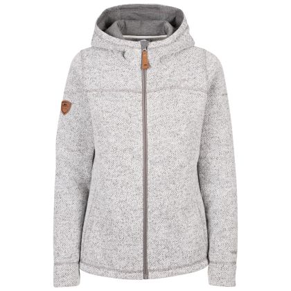 Trespass Womens Fleece Hoodie Reserve in Storm Grey, Front view on mannequin