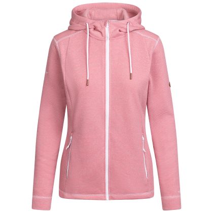 Womens Fleece Rootless in Pink Haze, Front view on mannequin