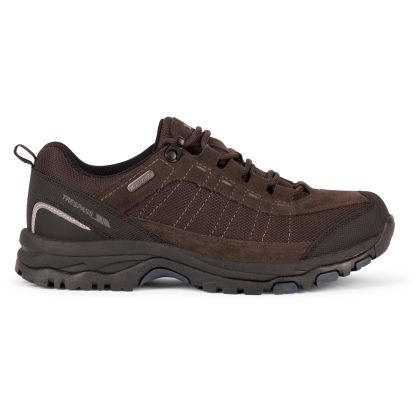 Mens Walking Shoes Scarp B in Coffee, Front view of footwear