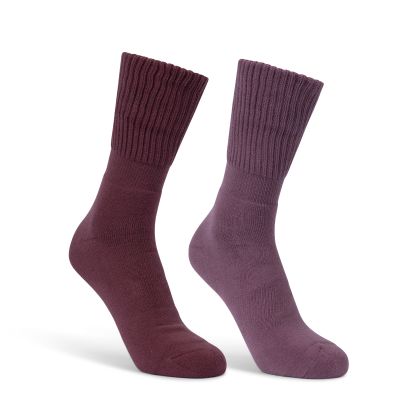 Unisex Anti Blister Boot Socks Scobell in Mulberry and Faded Rose 2 Pack
