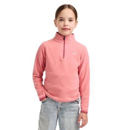 Girls Half Zip Fleece Sybil in Peachpink