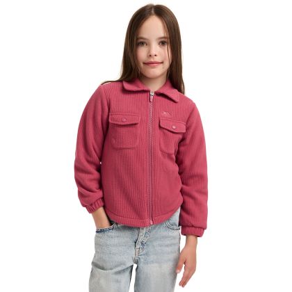 Kids Casual Fleece Shacket Westunder in Rose Blush