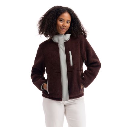 Womens Fleece Jacket Yuill in Mocha