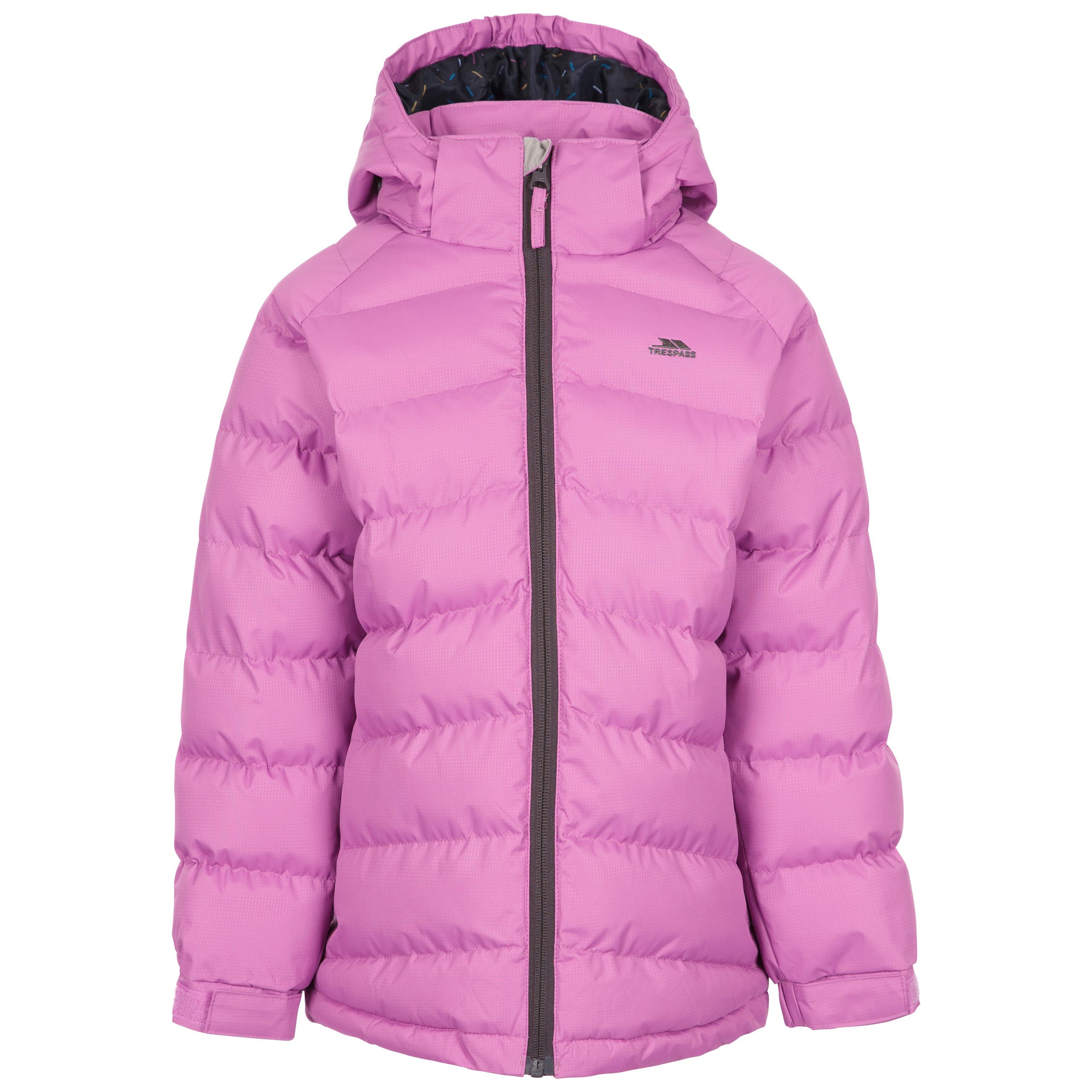 Trespass Girls Padded Casual Jacket Amira Pink 3/4