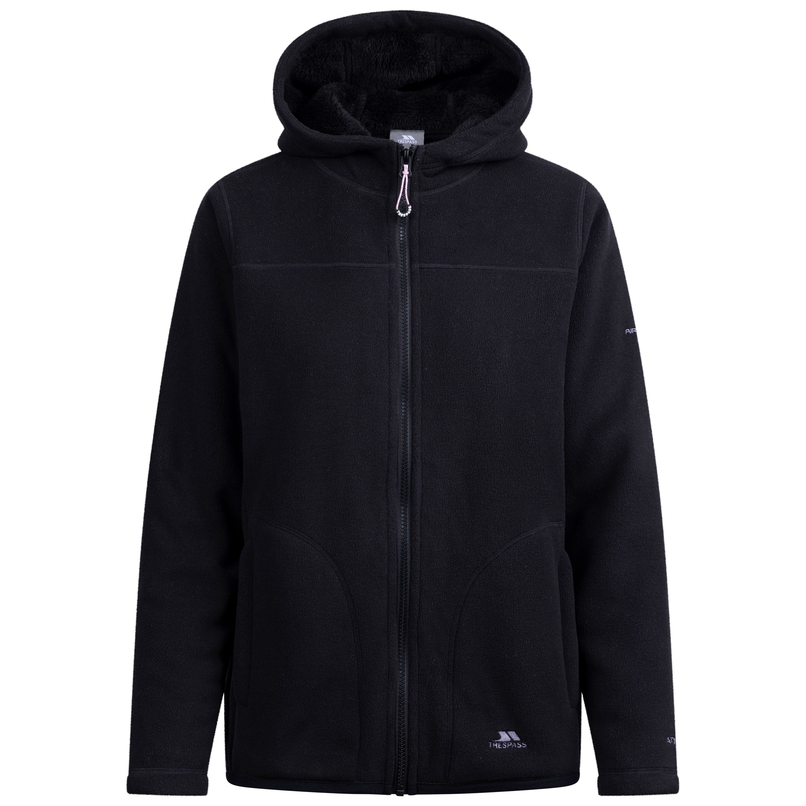 Trespass Women's Black Hooded Fleece Backstay