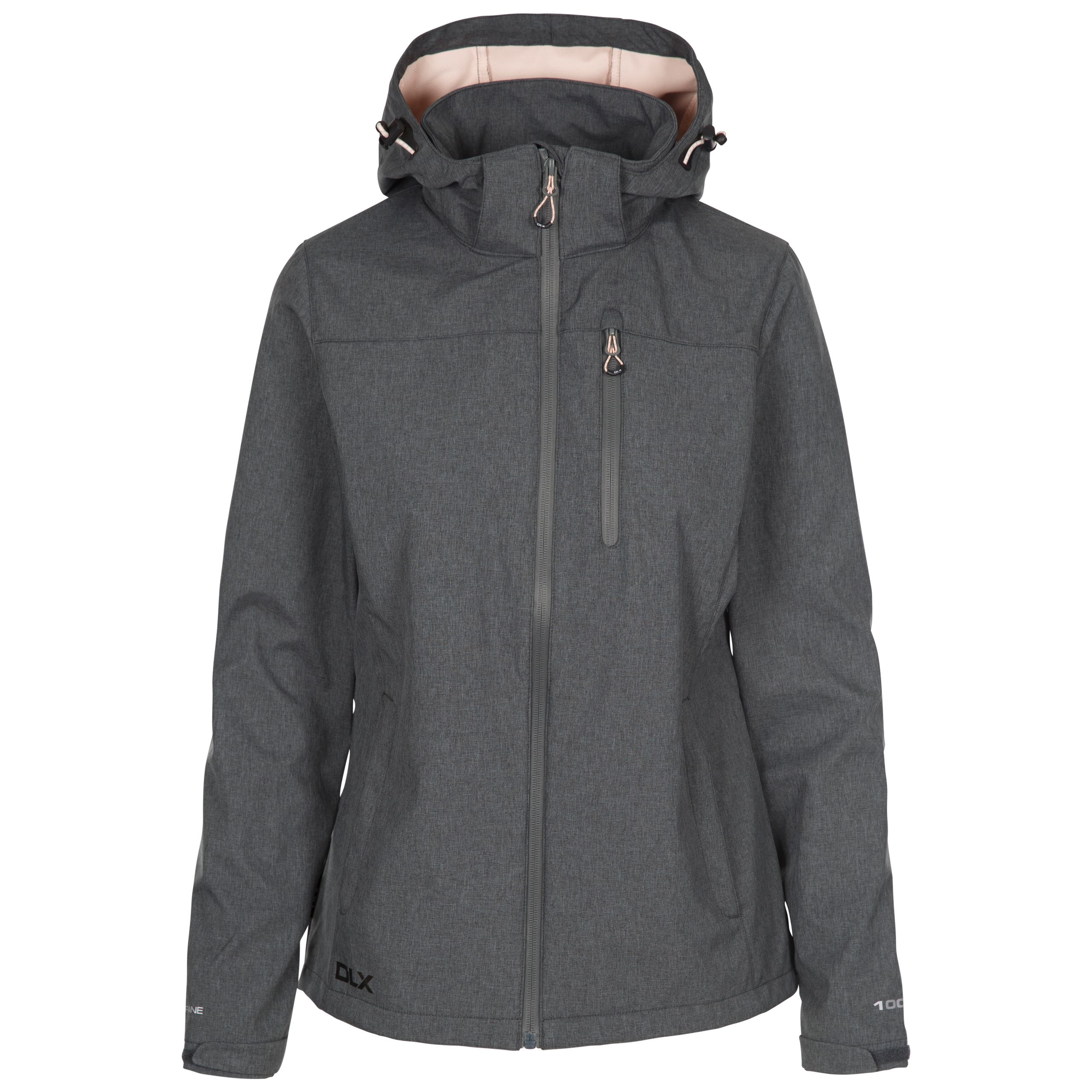 Dlx Women's Grey Softshell Jacket Windproof Claren Ii