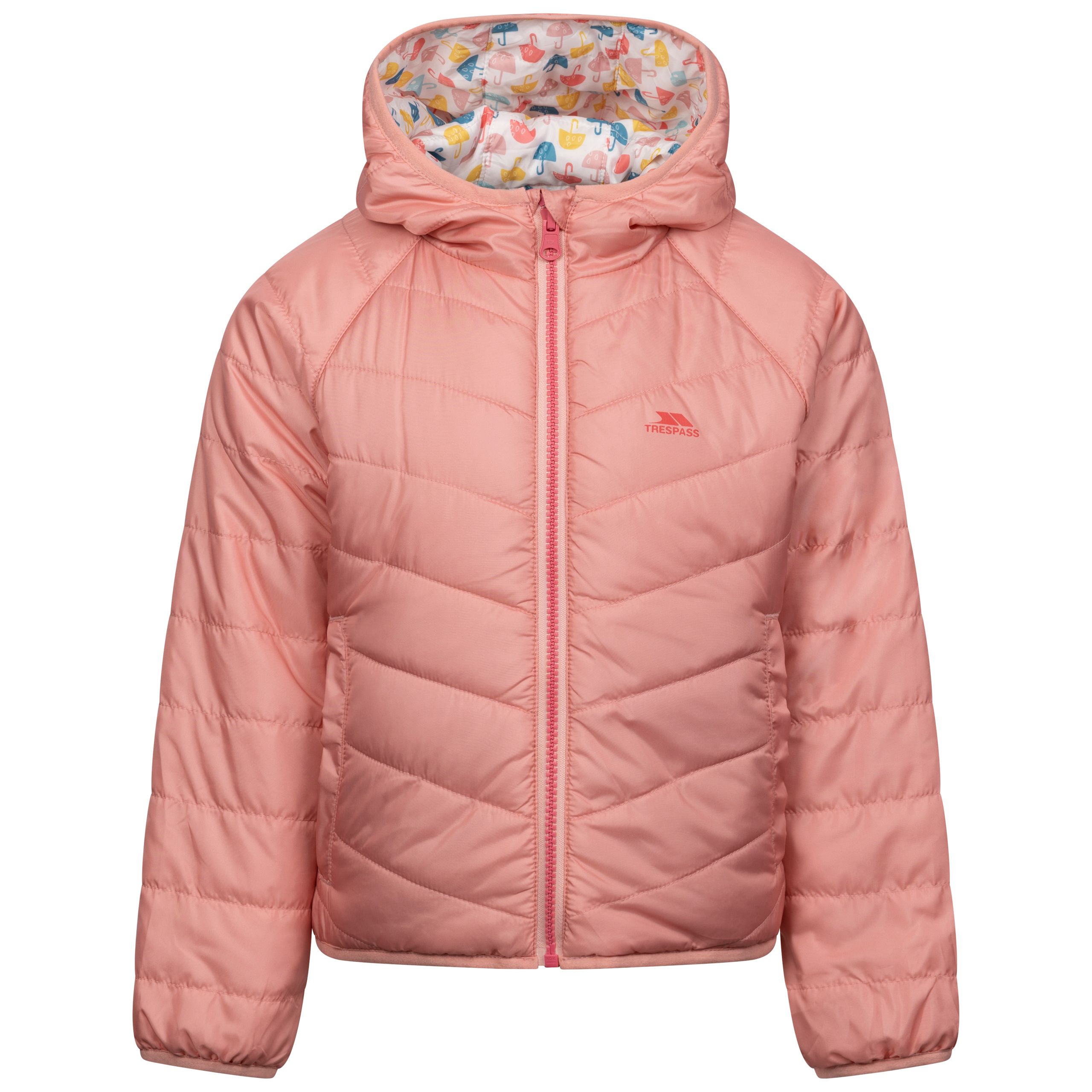 Trespass Girls Pink Reversible Jacket Dessie