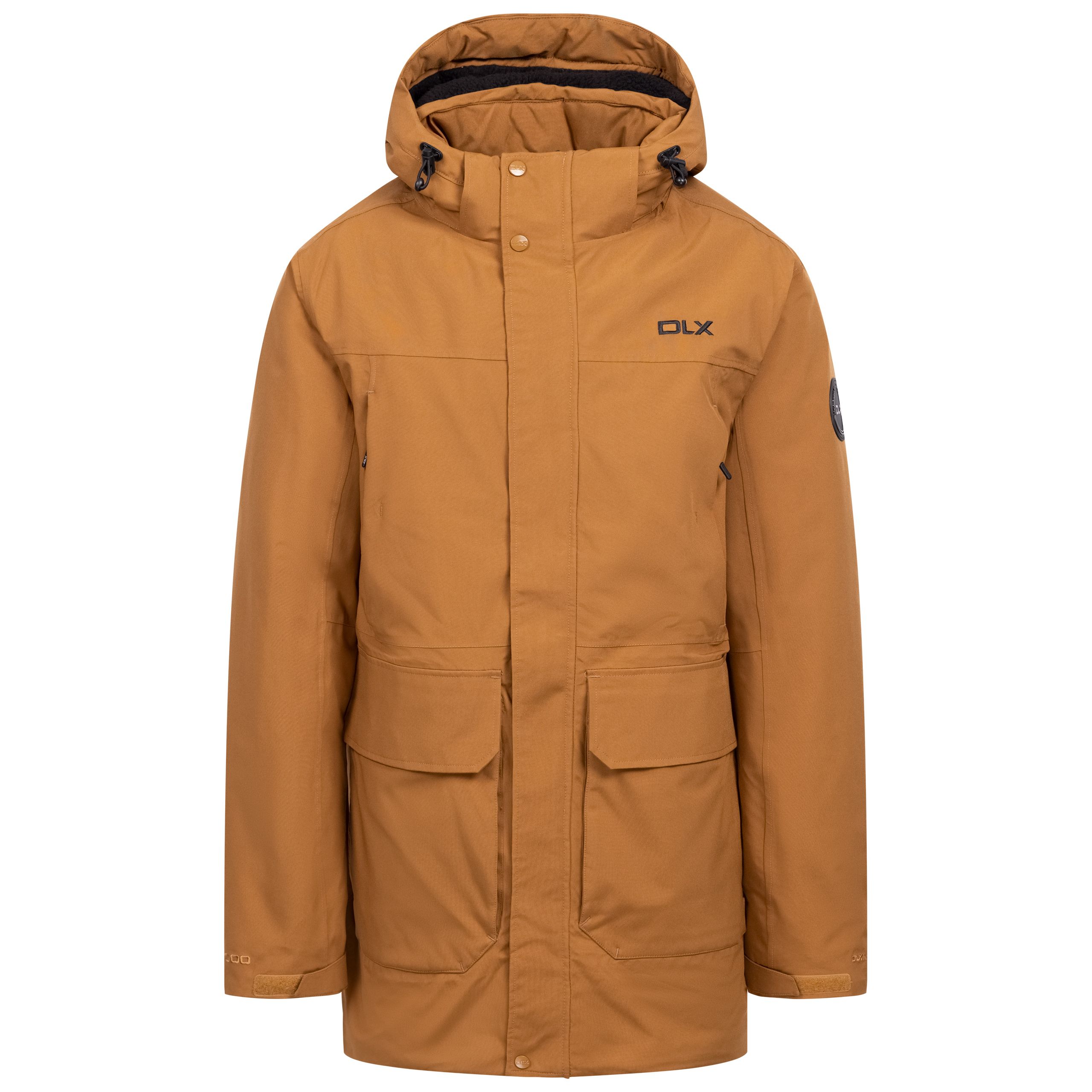 Dlx Men's Padded Waterproof Rain Jacket Donahue Brown Xxl