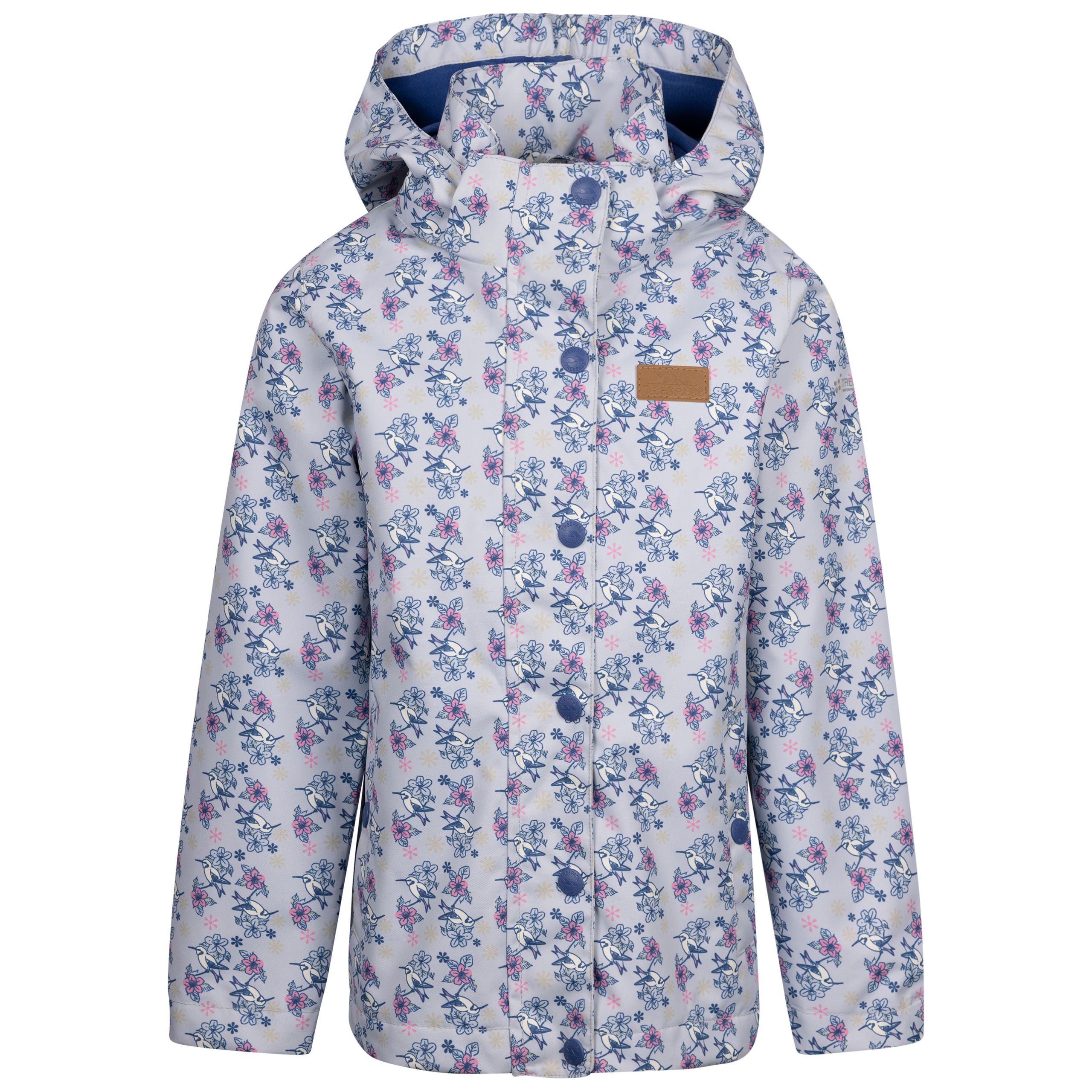 Trespass Girls Grey Waterproof Jacket Drippy