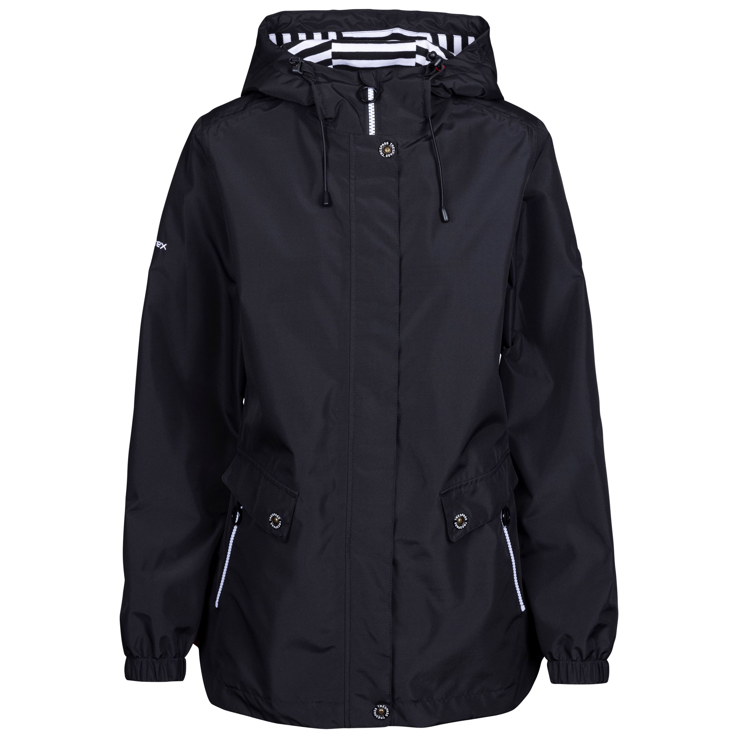 Trespass Women's Black Waterproof Jacket With Hood Flourish