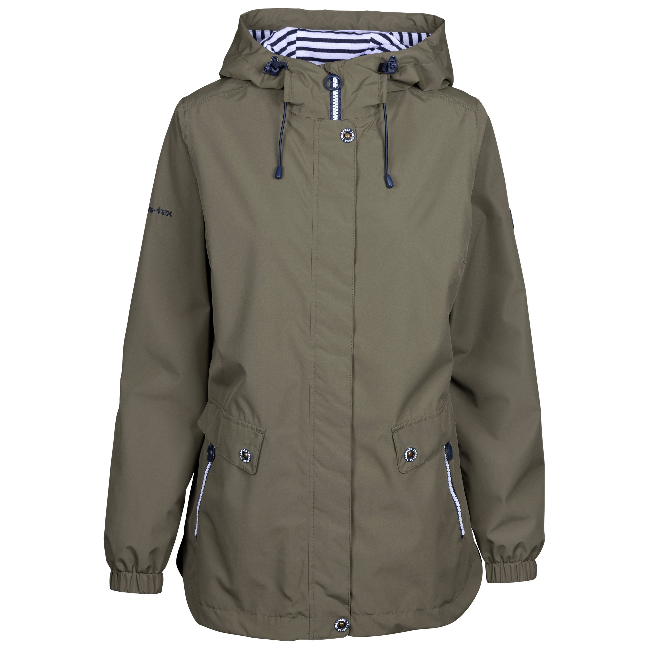 Trespass Women's Green Waterproof Jacket With Hood Flourish